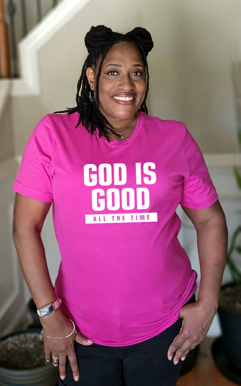 UNISEX BERRY GOD IS GOOD ALL THE TIME SHORT SLEEVE TSHIRT