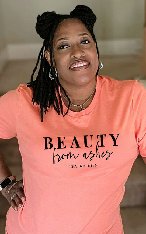 WOMENS CORAL BEAUTY FROM ASHES SHORT SLEEVE TSHIRT