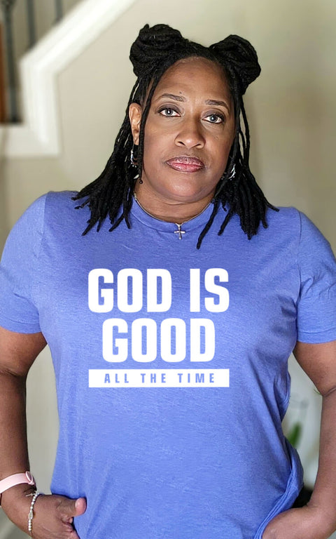 UNISEX PURPLE GOD IS GOOD ALL THE TIME SHORT SLEEVE TSHIRT