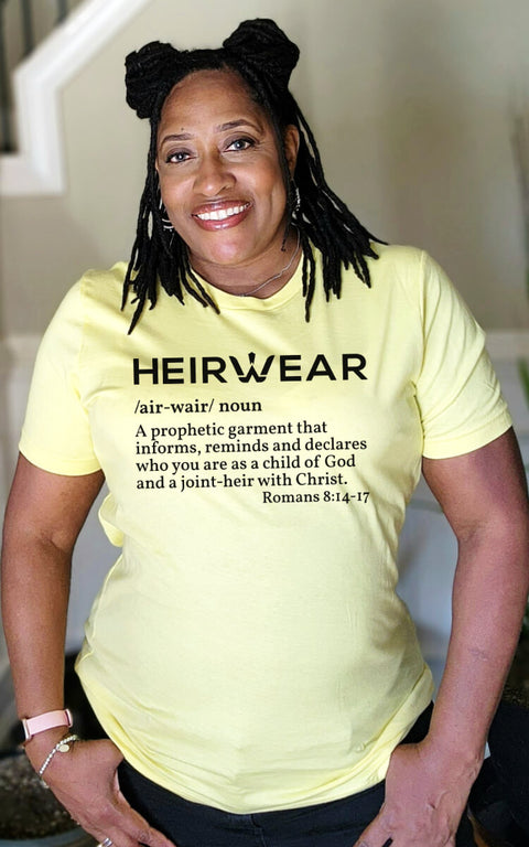 UNISEX YELLOW HEIRWEAR DEFINITION SHORT SLEEVE TSHIRT